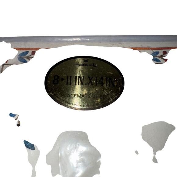 Vintage Scandinavian Floral 11x14 Hallmark Placemat Set of 8 NEW In Package - Picture 3 of 3